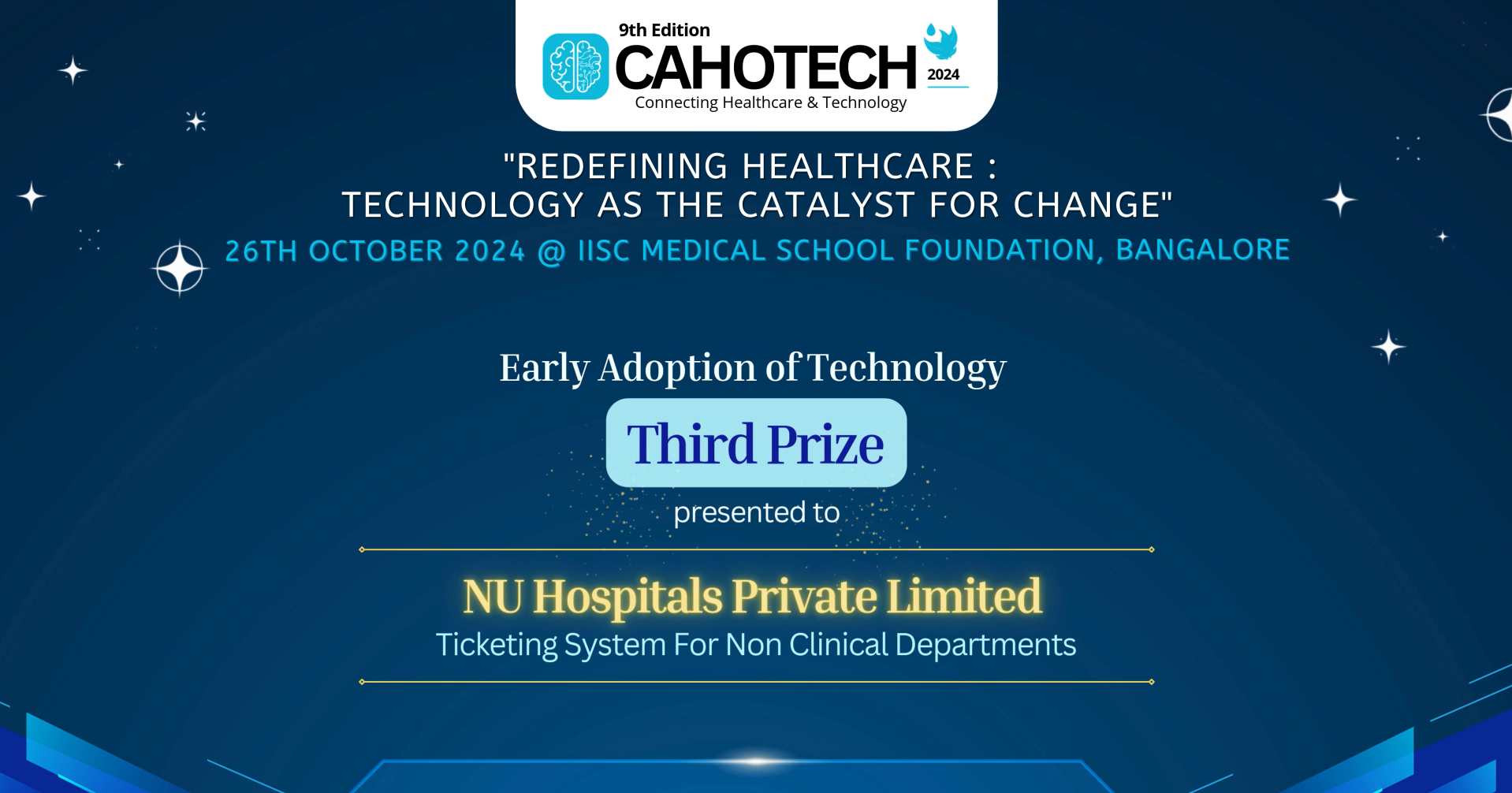 CAHOTECH 2024: Hospital Innovation -  NU Hospitals Private Limited Ticketing System For Non Clinical Departments - Mr Chokkalingam S